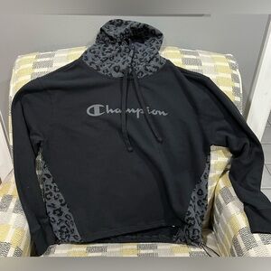 Champion Ladies' Color Block Hoodie‎ Leopard size M. EUC